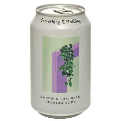 Something & Nothing Mango & Thai Basil Premium Soda 12x330ml Can