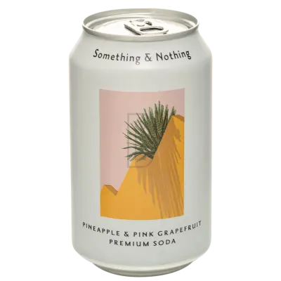 Something & Nothing Pineapple & Pink Grapefruit Premium Soda 12x330ml Can