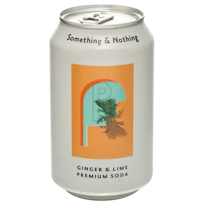 Something & Nothing Ginger & Key Lime Premium Soda 12x330ml Can